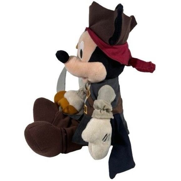 Disney Mickey Mouse Plush Jack Sparrow Pirates of the Caribbean Stuffed Doll 14" - Picture 5 of 12